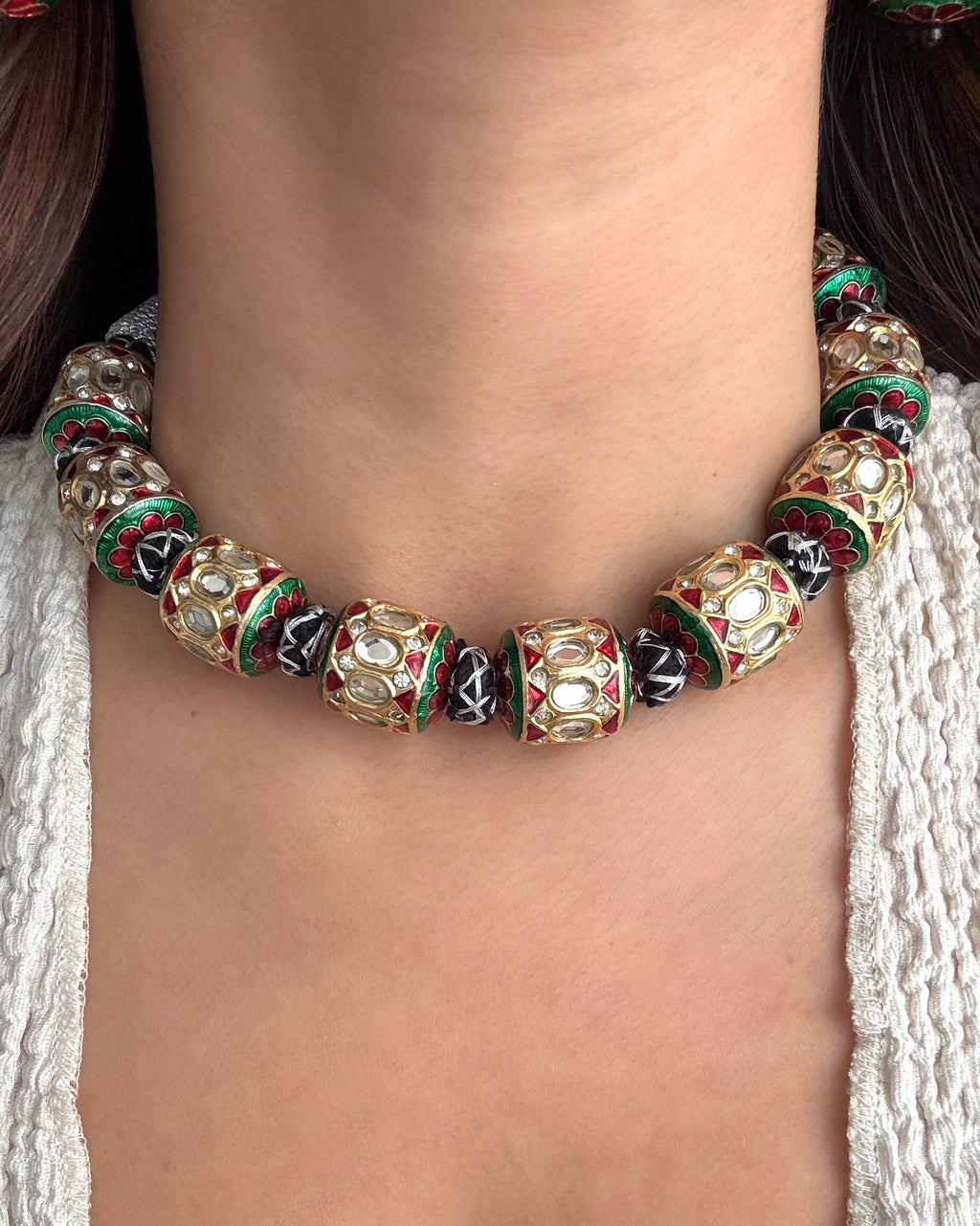 Drum Necklace (White)