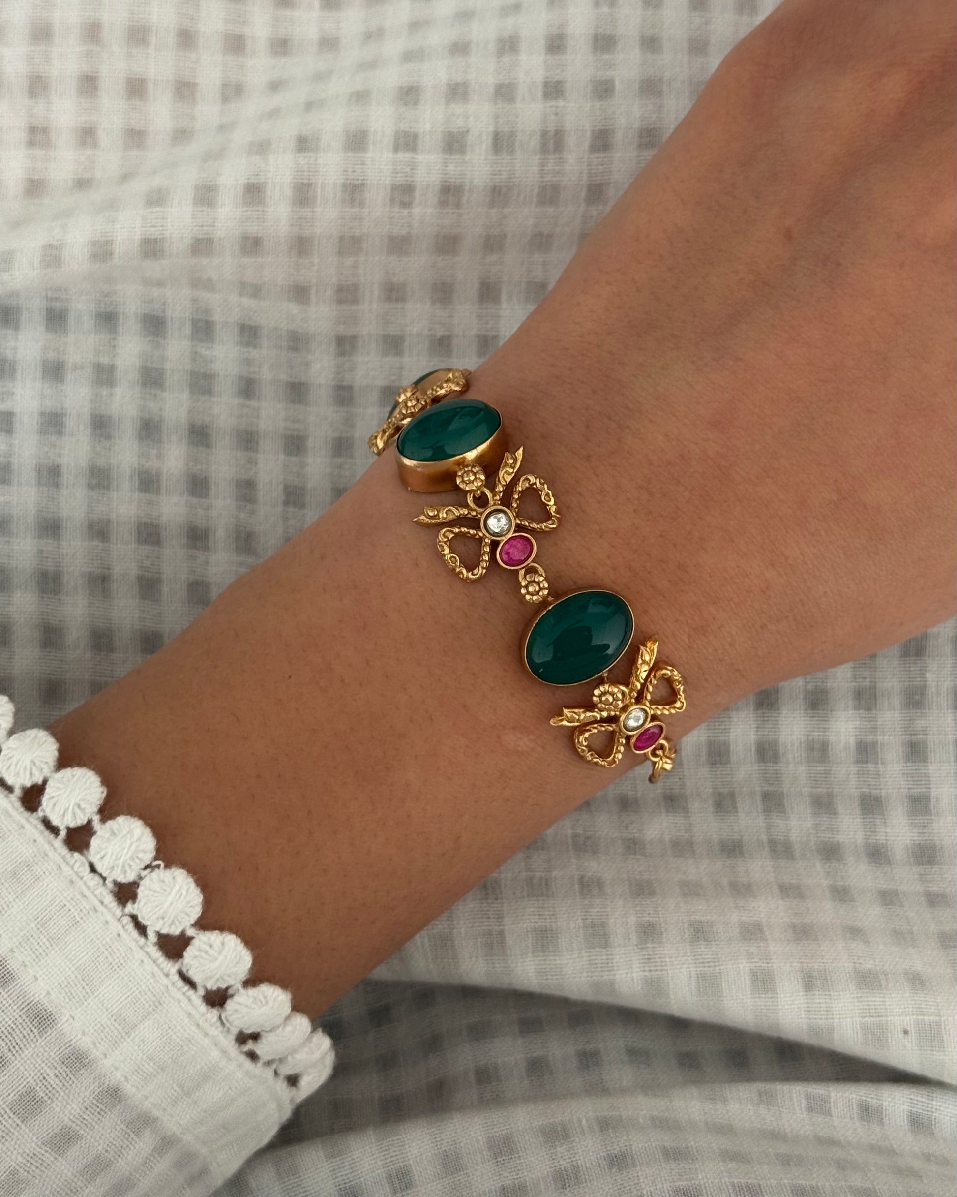 Bow Gemstone Bracelet