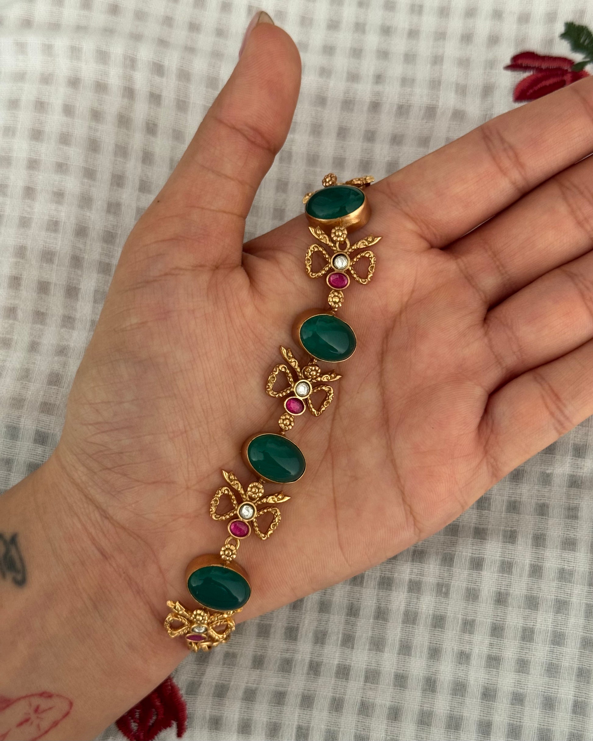 Bow Gemstone Bracelet