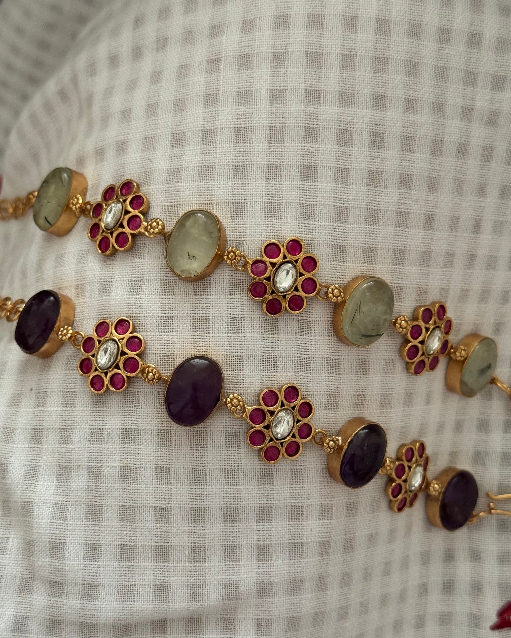 Flower Gemstone Bracelet