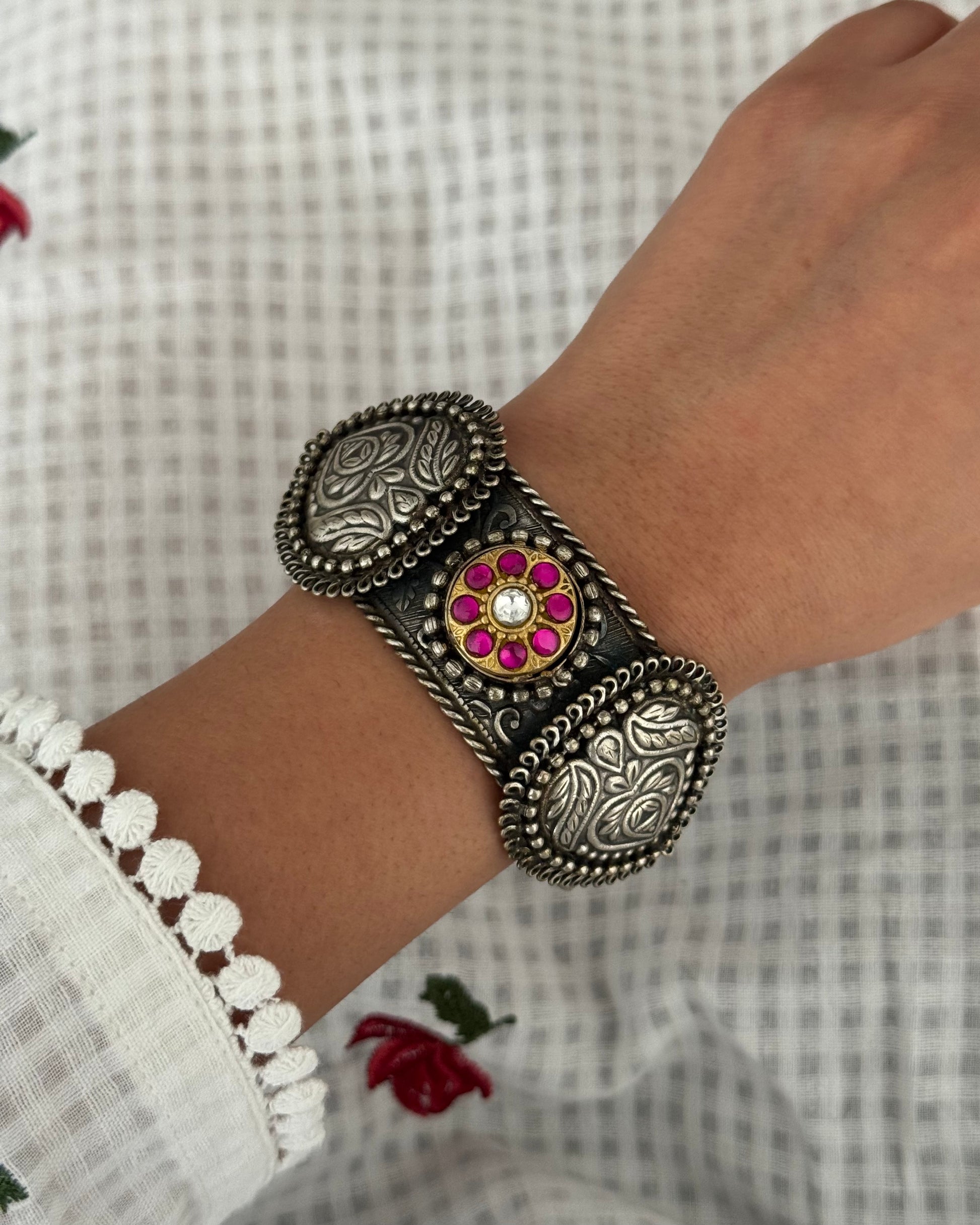 Flora Oxidised Bracelet